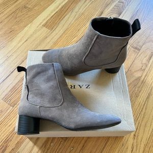 Zara Grey Chelsea Booties